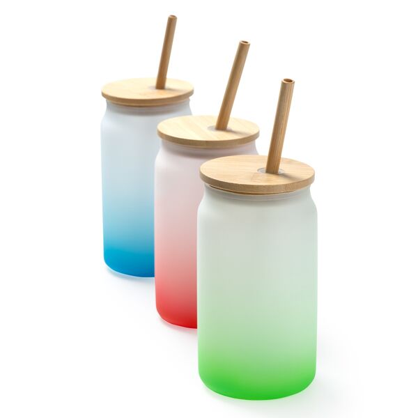 Glass with a bamboo straw Thumbnail