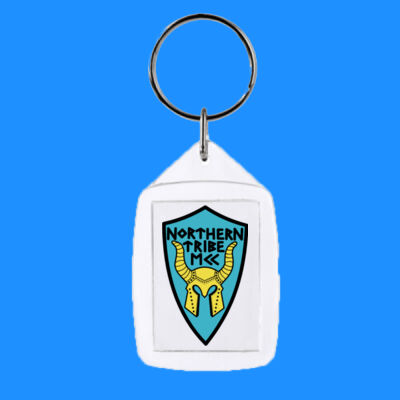 Norther Tribe Patch Design - Rectangle Smooth Edge Keyring Thumbnail