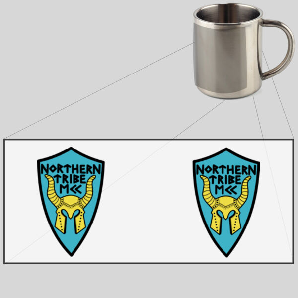 Northern Tribe Double Logo - Metal Mug Thumbnail