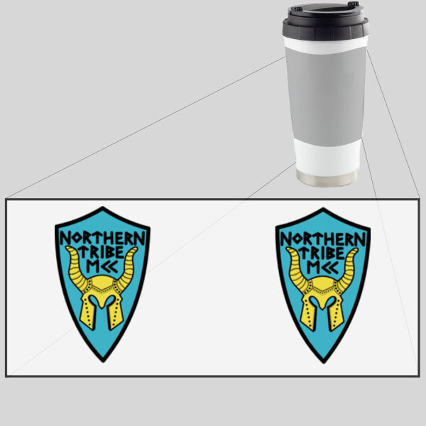 Northern Tribe Double Logo - 16oz Thermos Cup Thumbnail